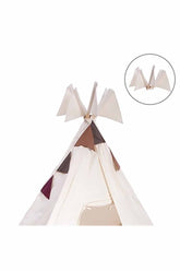 Kiddy's Teepee Tepe Bayrakları Krem